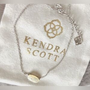 Kendra Scott Kids' Silver Necklace with Cream Stone